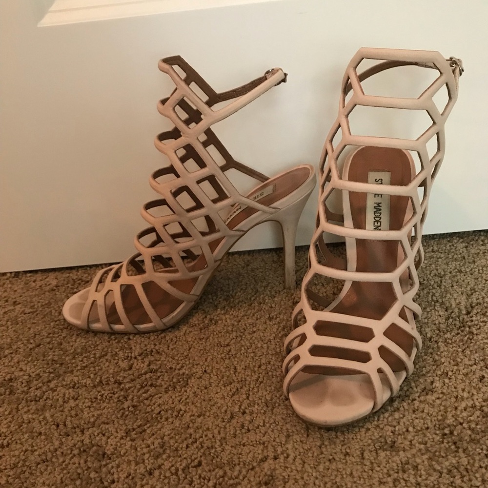Nude cage heels